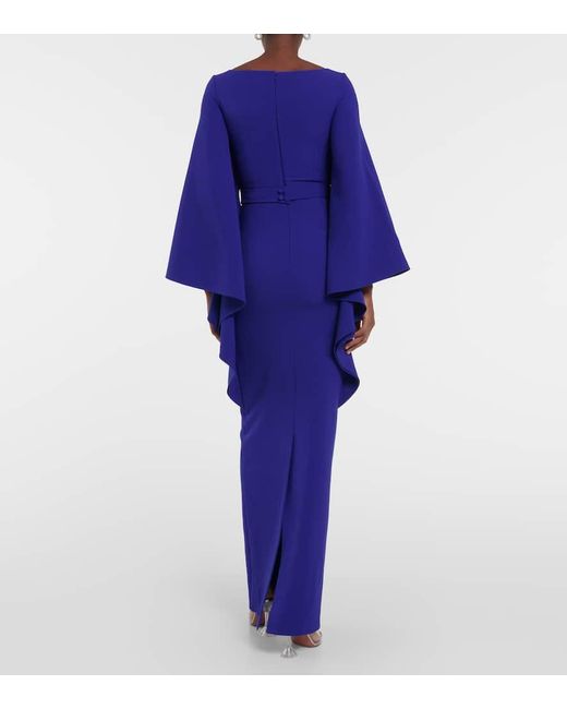 Safiyaa Blue Maxikleid Boat N Flared