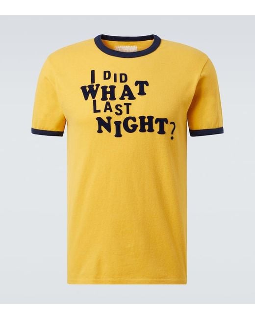 ERL Cotton Jersey T-Shirt in Yellow for Men | Lyst