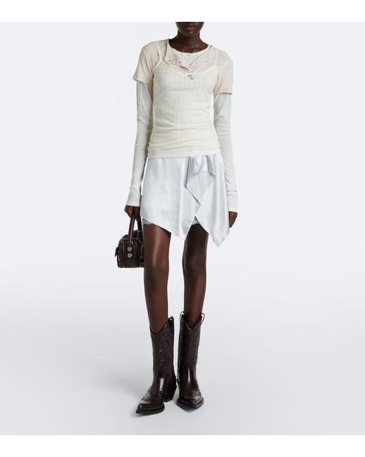 Top Superpose Acne en coloris White