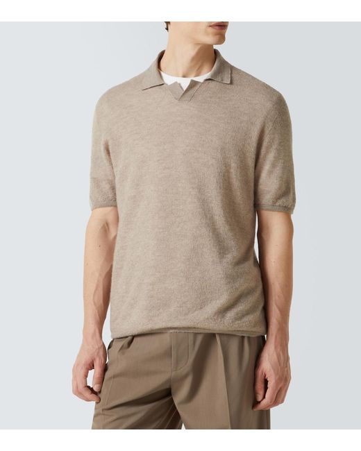 The Row Natural Isao Cashmere Polo Shirt for men