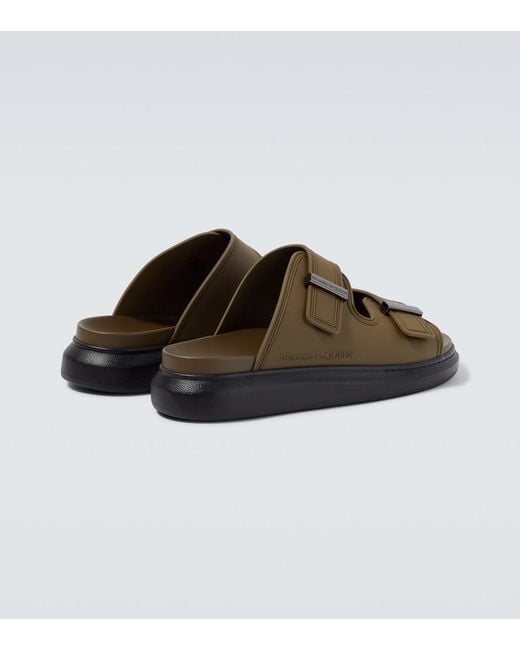 McQueen Brown Hybrid Slides for men