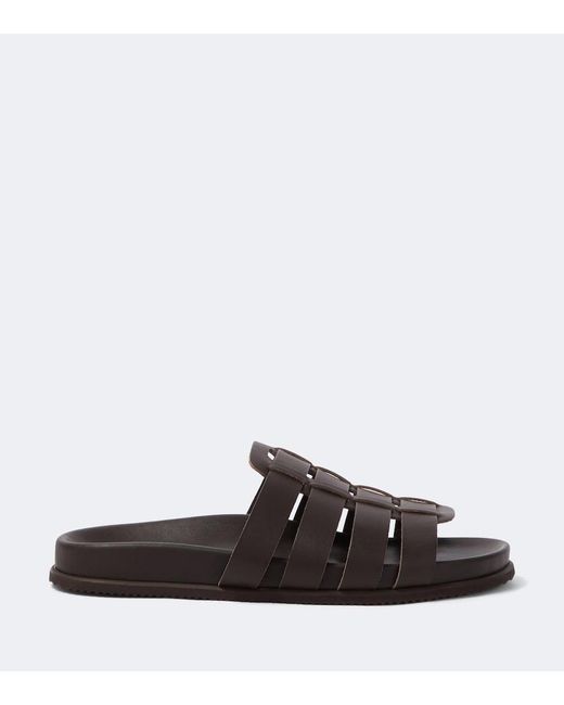 Ancient Greek Sandals Brown Laodamas Leather Fisherman Sandals for men