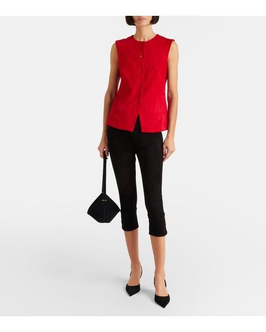 Stouls Black Willy Suede Capri Pants