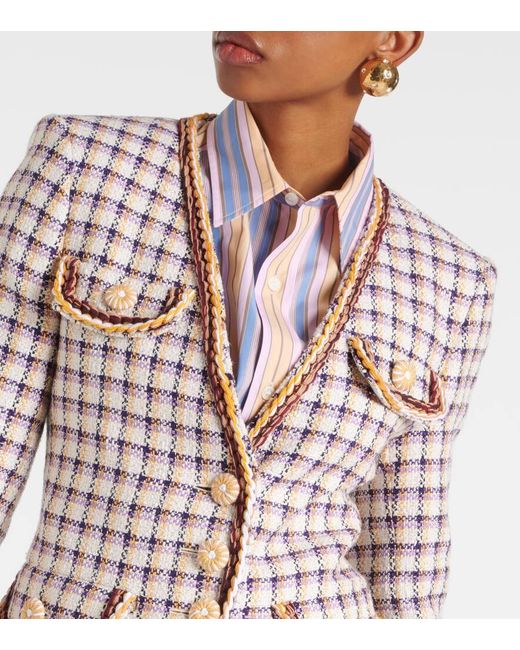 Etro Multicolor Checked Cotton-Blend Jacket