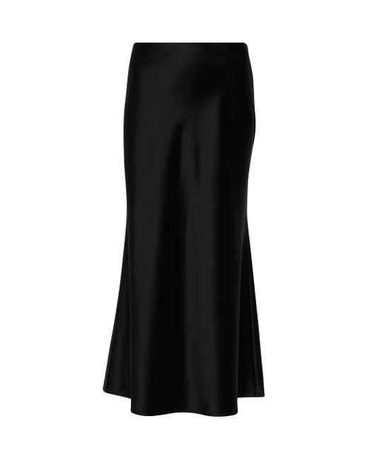 Totême Bias-cut Satin Midi Skirt in Black | Lyst Australia