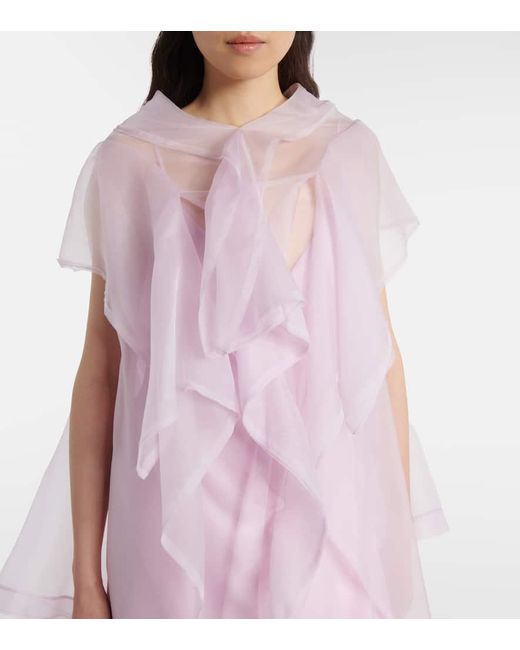 Khaite Pink Top Santana Aus Seidenorganza