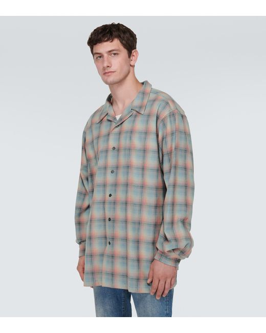 Maison Margiela Pendleton Checked Wool Shirt in Blue for Men | Lyst