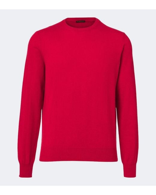 Rubinacci Red Cashmere Sweater for men