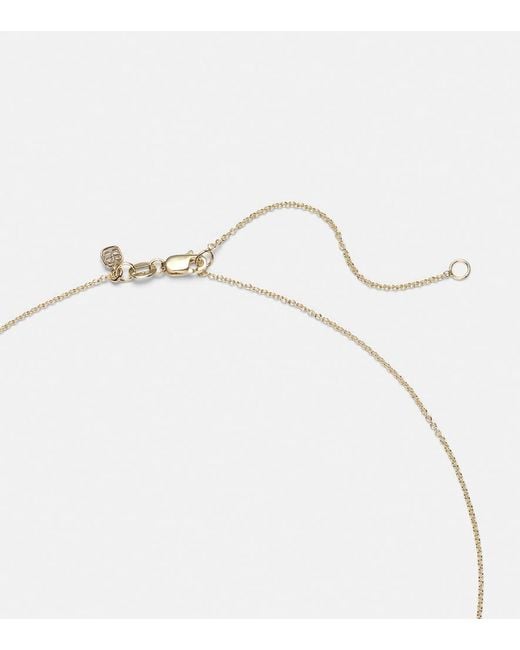 Sydney Evan White Fluted Heart 14Kt Chain Necklace With Ruby