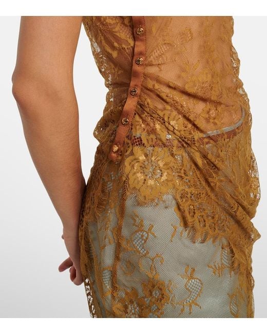 Top De Encaje Con Seda JACQUES WEI de color Natural