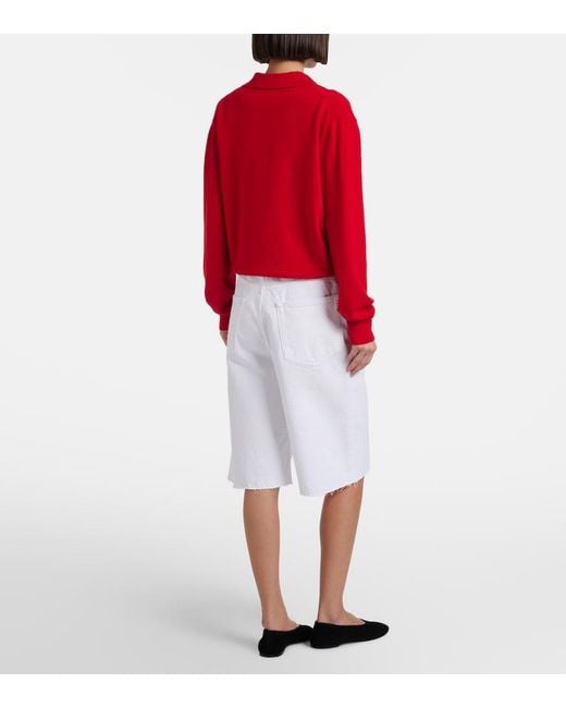 Rohe White Cotton Capri Jeans