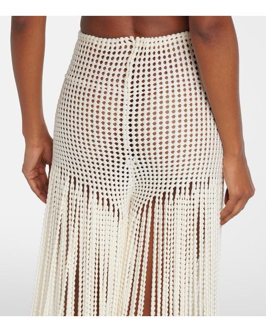 Alaïa White Trompe L'Oil Wide-Leg Pants