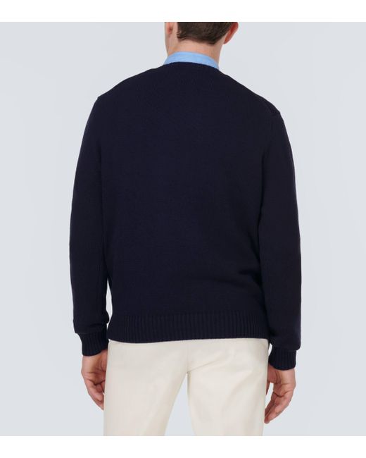 Polo Ralph Lauren Blue Ribbed-knit Cotton Sweater for men