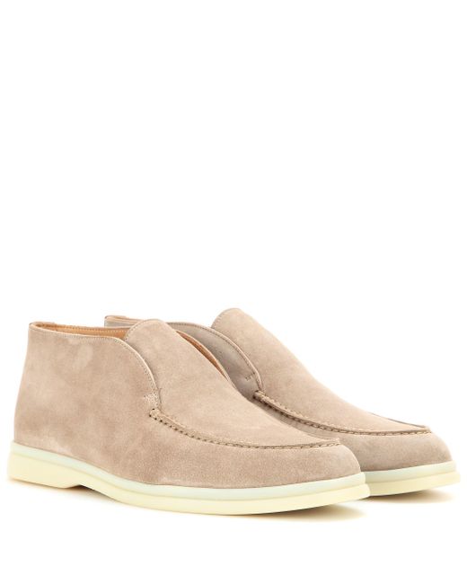Loro Piana Polachino Suede Boots in Beige (Natural) - Save 18% - Lyst