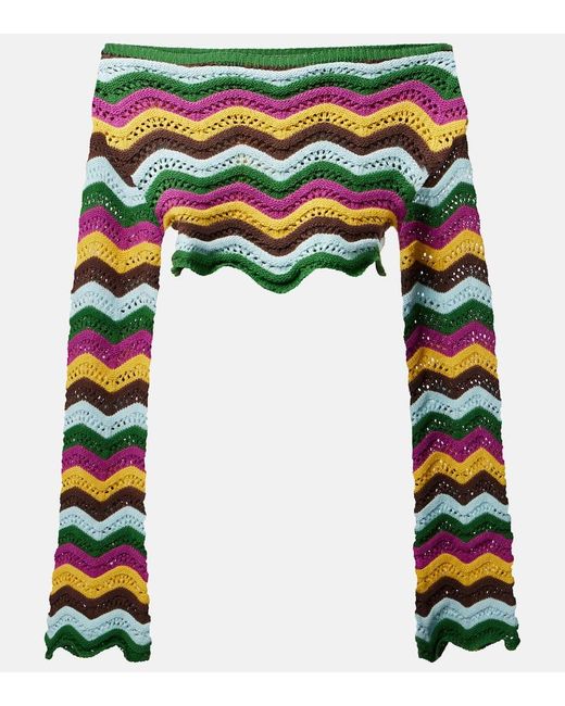 Crop Top Helena En Mezcla De Algodon Bananhot de color Multicolor