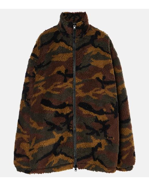Vetements Brown Camo Fleece Jacket