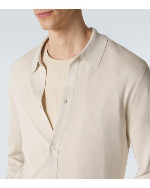 Lardini Natural Silk Polo Shirt for men