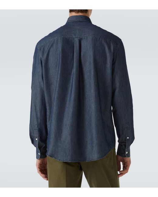 Dunhill Hemd Aus Chambray in Blue für Herren