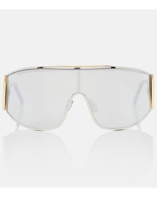 Loewe White Signature Shield Sunglasses