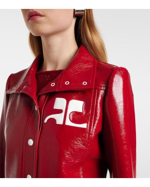 Courreges Red Reedition Vinyl Jacket