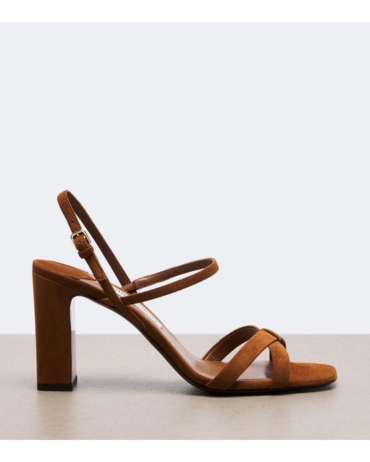 Jimmy Choo Brown Elsy Suede Slingback Sandals