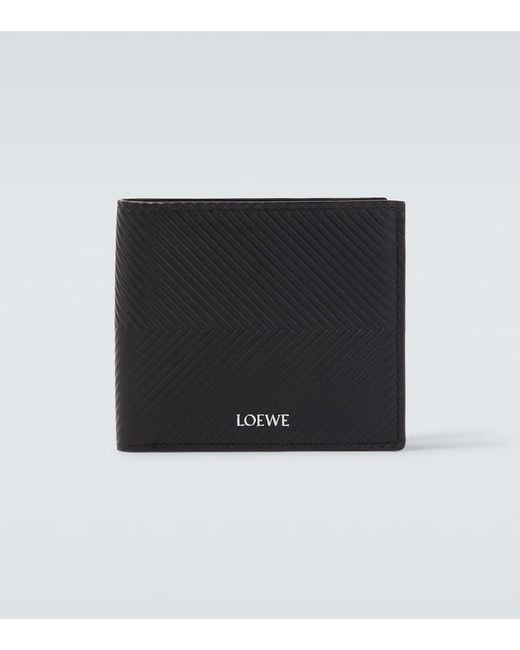 Cartera De Piel Con Logo Loewe de hombre de color Black