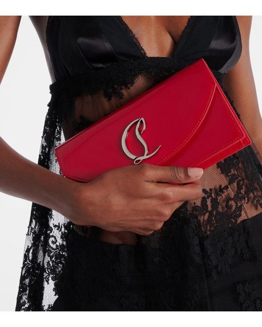 Christian Louboutin Red Loubi54 Patent Leather Clutch