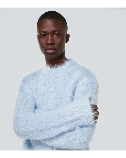Marni Mohair blend Sweater in Blue for Men Lyst