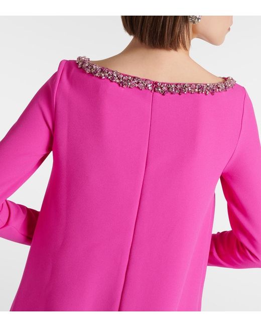 Safiyaa Pink Naimal Embellished Crepe Gown