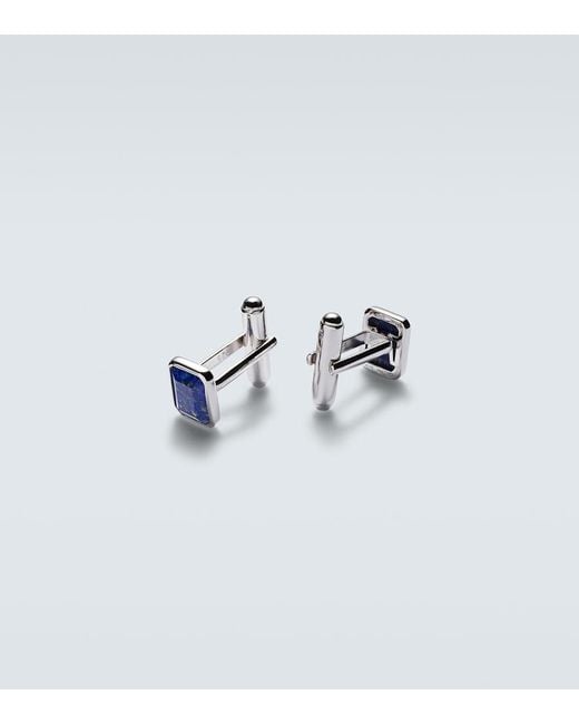 Mateo Blue Sterling Cufflinks With Lapis Lazuli for men