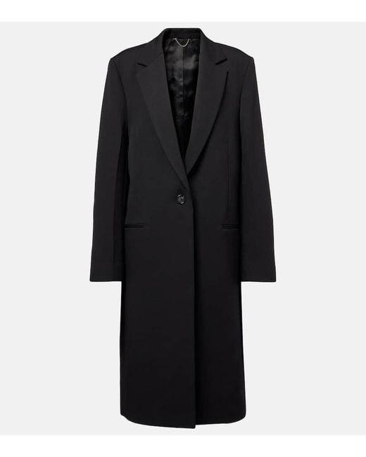 Totême  Black Wool-Blend Coat