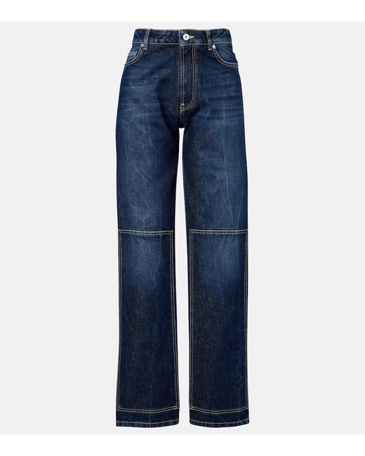 Jean Paul Gaultier Blue Cutout High-Rise Wide-Leg Jeans