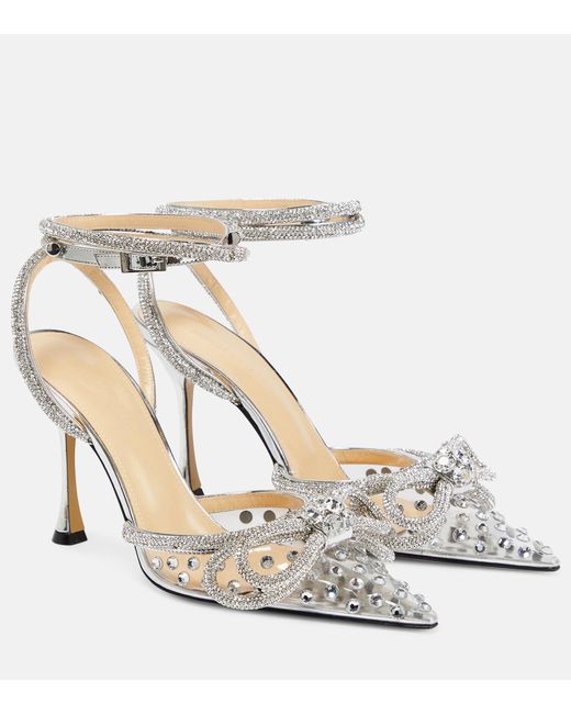 Mach & Mach Double Bow Embellished Pumps | Lyst
