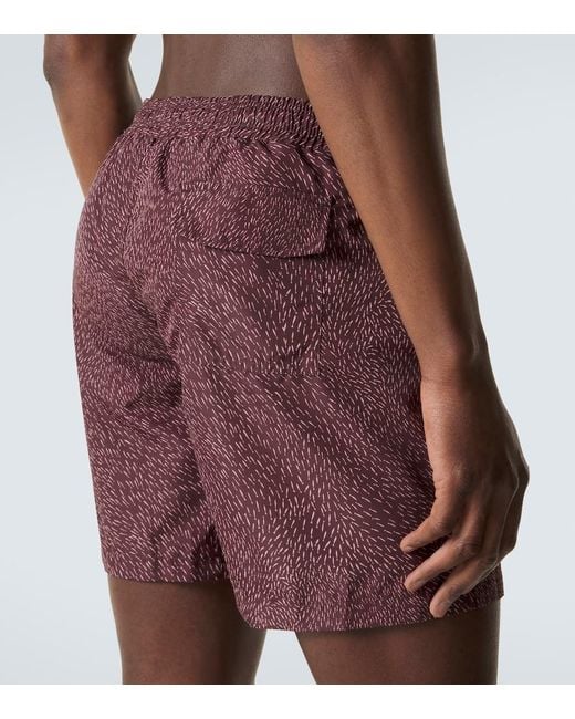 Brioni Purple Printed Swim Trunks for men