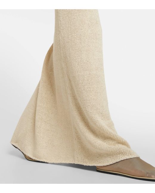 The Row Natural Fumaia Knitted Silk Maxi Skirt