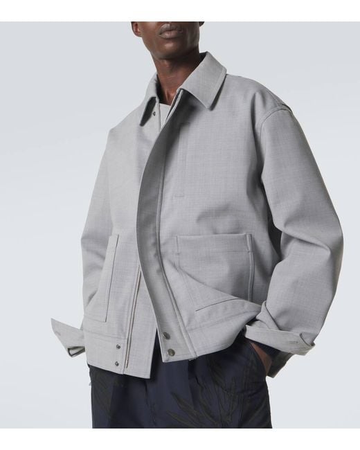 Dries Van Noten Gray Blouson Jacket for men