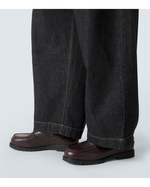 Studio Nicholson Black Puch Barrel-Leg Jeans for men