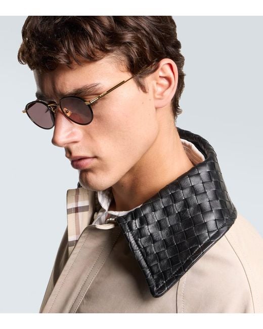 Gafas De Sol Redondas Light Ribbon Bottega Veneta de hombre de color Brown