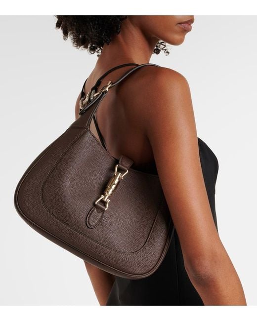 Gucci Brown Jackie 1961 Small Leather Shoulder Bag