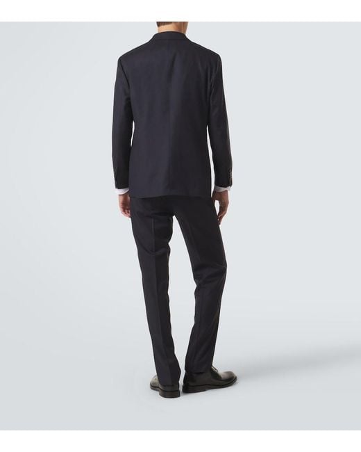 Kiton Blue Wool Suit for men