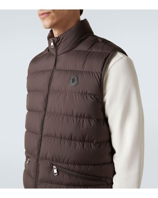 Gilet Imbottito Treompan di Moncler in Brown da Uomo