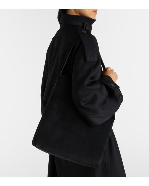Aesther Ekme Black Sac Supple Suede Tote Bag