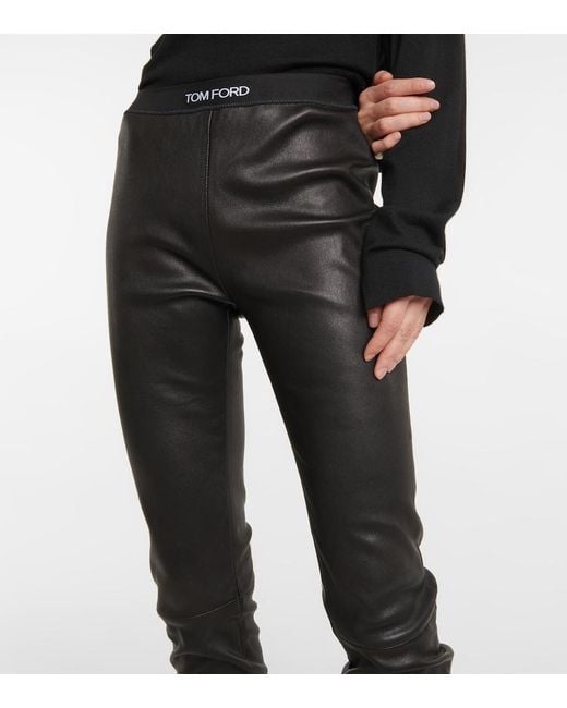 Tom Ford Black Leather Leggings