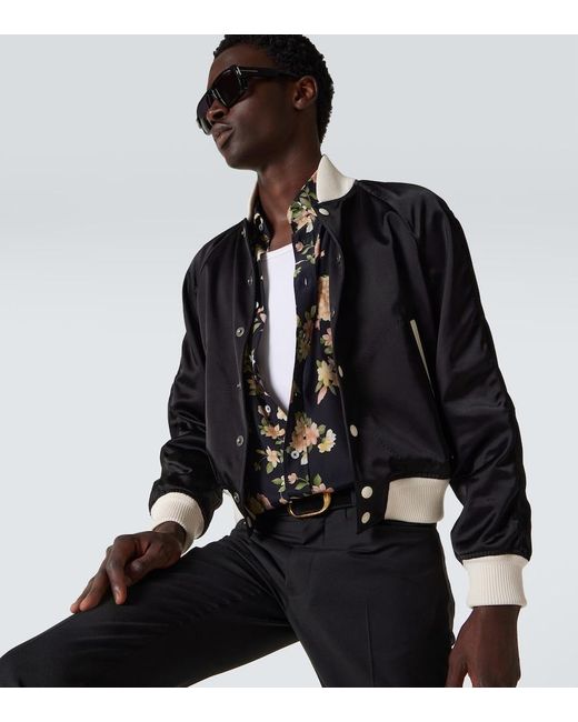 Tom Ford Black Satin Blouson for men