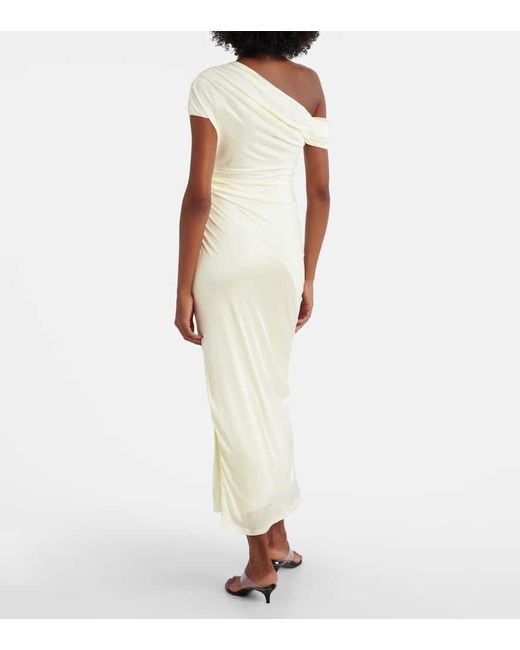 Abito Midi Monospalla di Galvan in Natural