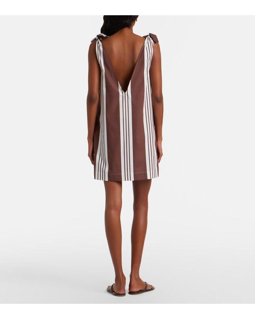 Posse Purple Rosie Striped Cotton Minidress