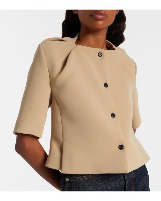 Khaite Natural Vali Crepe Top
