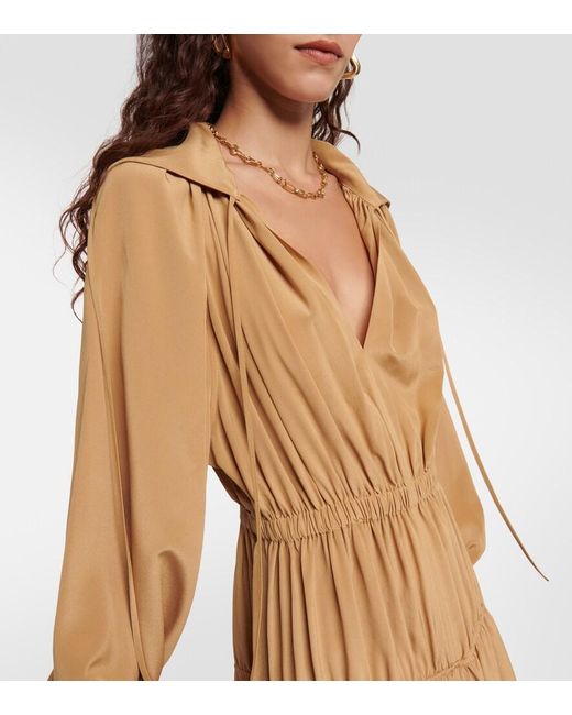 Robe Midi Dryden En Crepe De Soie Joseph en coloris Natural
