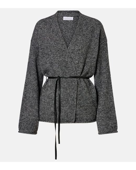 Velvet Black Alina Wool-Blend Cardigan