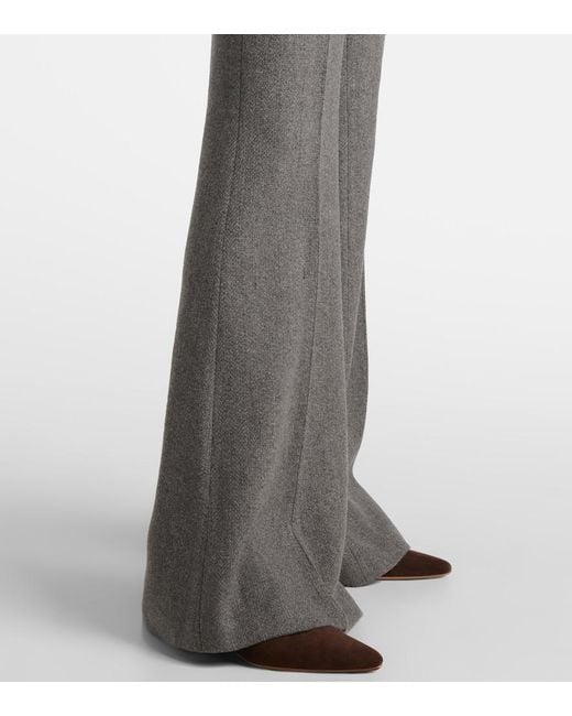 Gabriela Hearst Gray Rhein High-Rise Wool And Cashmere Flared Pants